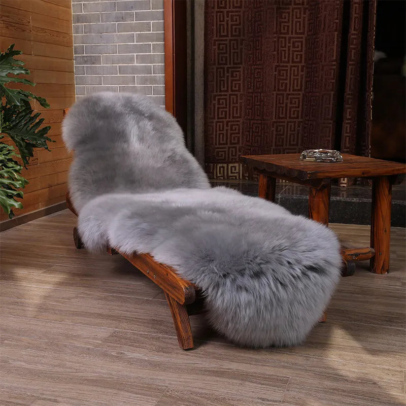 Natural Sheepskin Rug Long Wool Sofa Cover