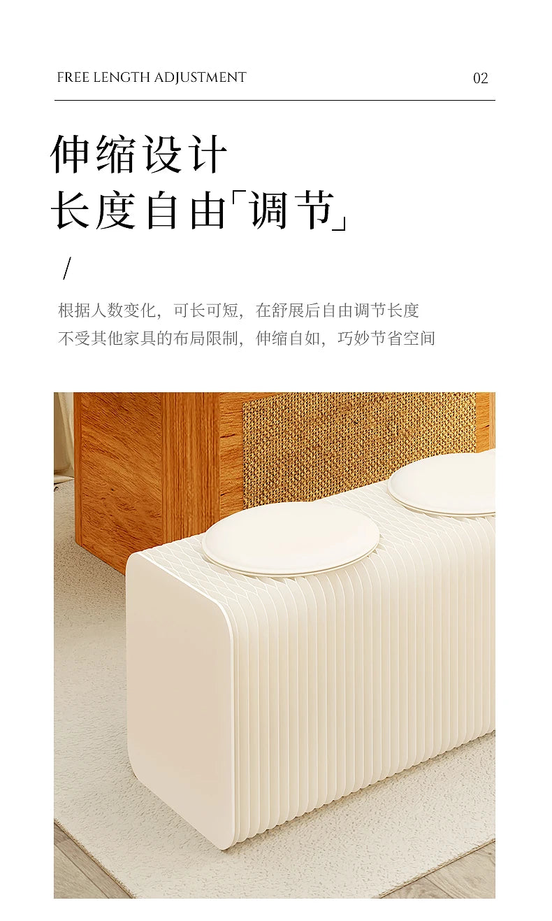 Creative Retractable Folding Bench Bed End Stool