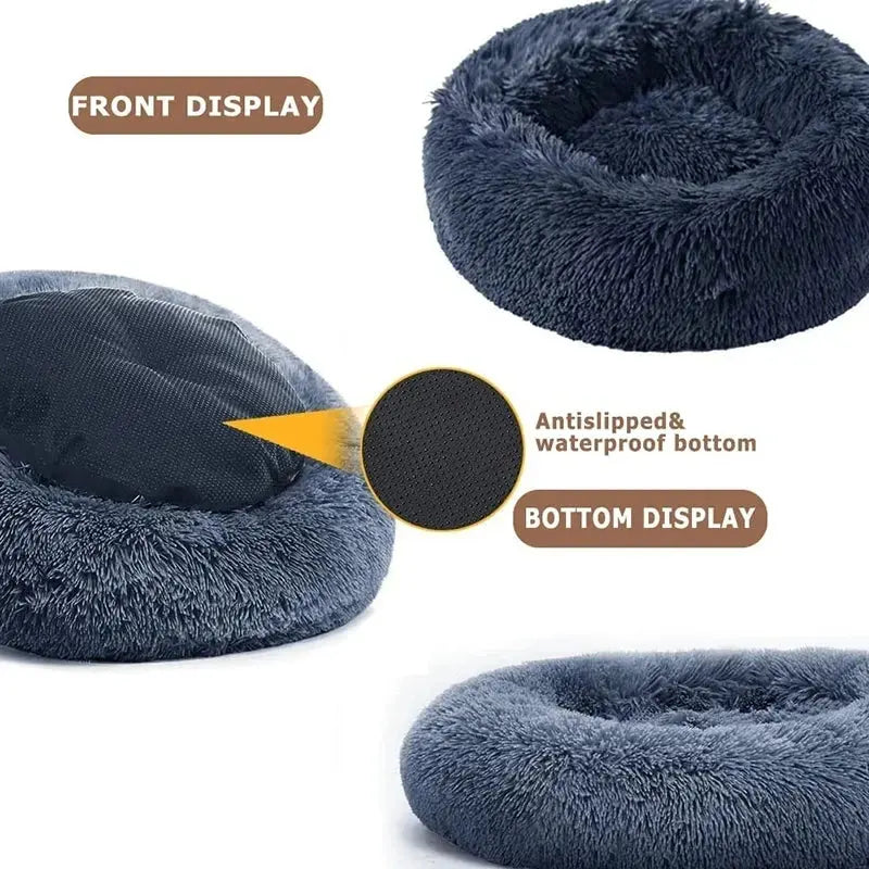 Super Soft Pet Cat Bed Plush Full Size Washable Calm Bed Donut Bed Comfortable Sleeping Artifact Suitable For All Kinds Of Cats Our3Designs