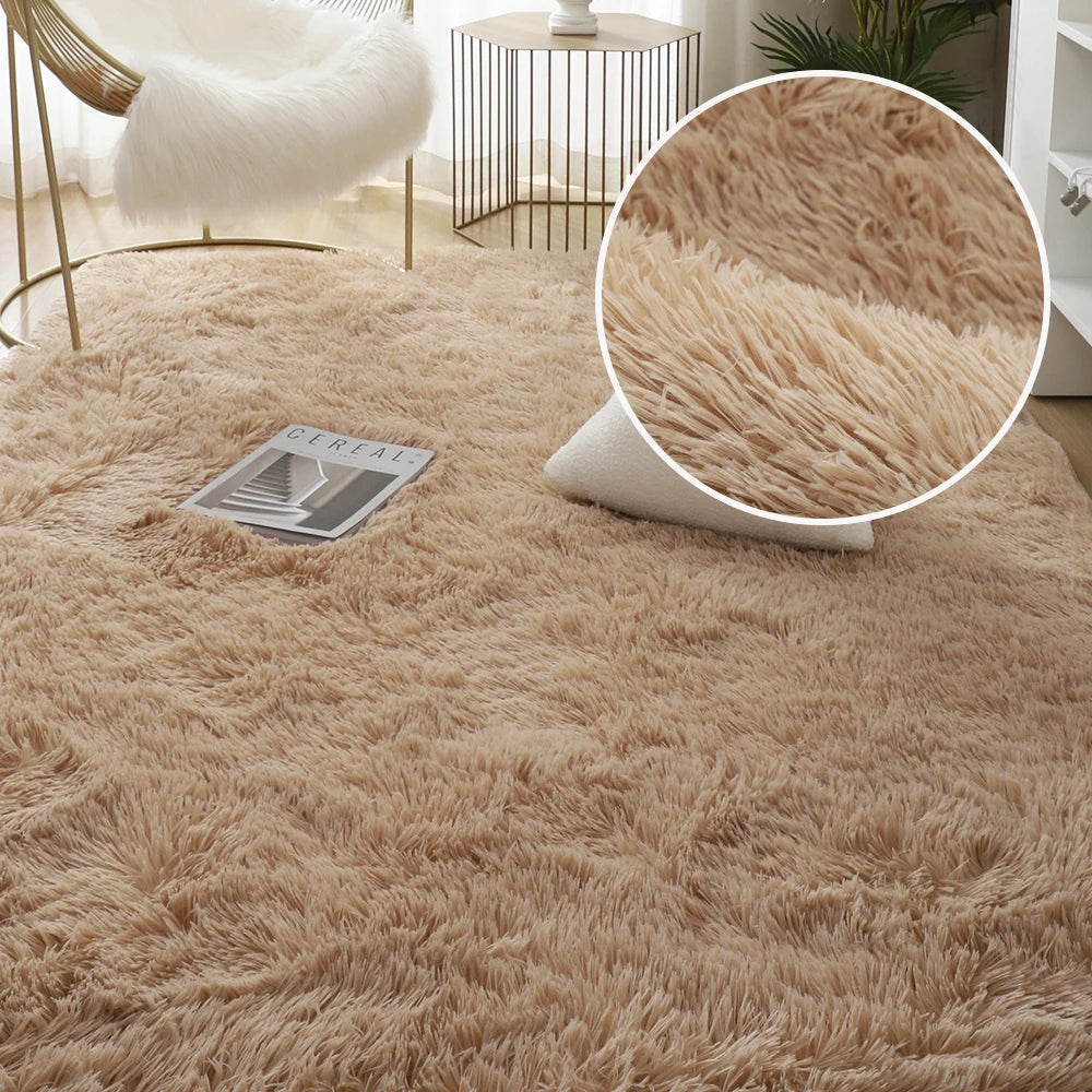 Soft Shaggy Carpet Living Room Fluffy Children