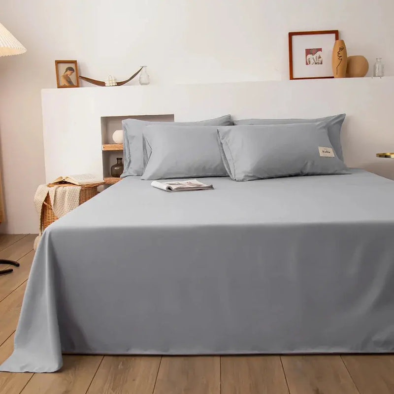 One Solid Color Simple Sheet Machine Washable Single Double Bed Linen Student Dormitory Sheet (pillowcase Not Included) Our3Designs