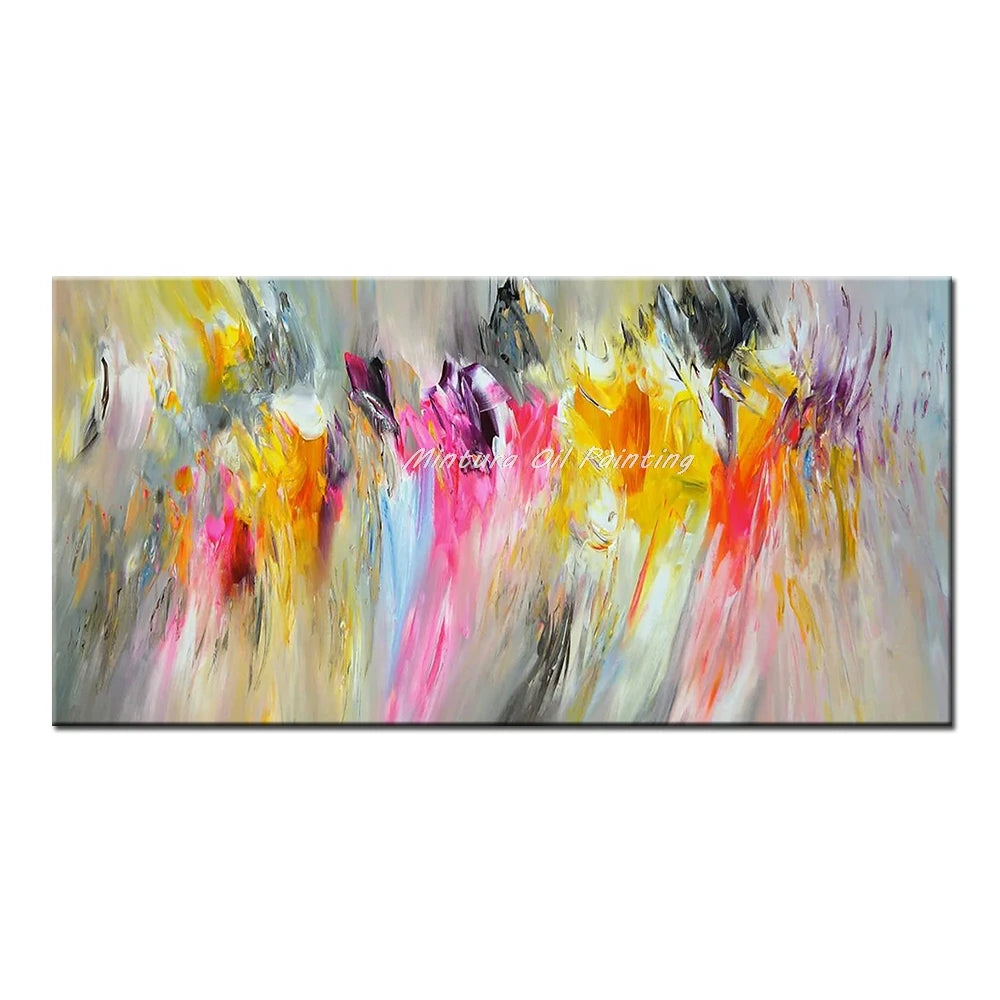 Mintura,100% Handpainted Color Abstract Oil Painting on Canvas