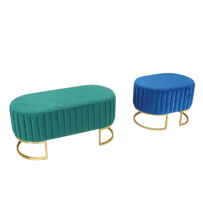 Pink Nordic Porch Bench Ottomans Minimalist Shoe Portable Stools