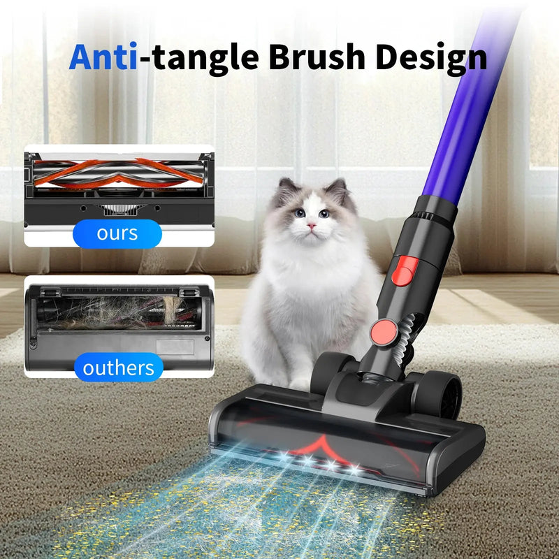 Blossom V18 Cordless Handheld Vacuum Cleaner,45000PA,Touch Screen,Smart Dust Sensor,Auto Speed Control for Home Bed Carpet Clean Our3Designs