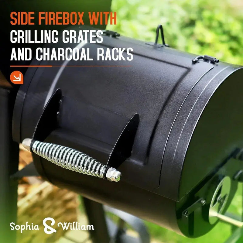 Sophia & William Charcoal Grill with Offset Smoker, 512 Square Inches Outdoor BBQ Grill Offset Charcoal Smoker for Patio, Garden - Our3Designs