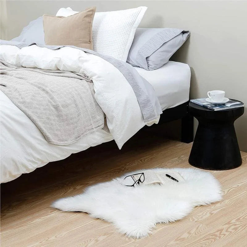 Fur Faux Artificial Sheepskin Soft Carpet Washable Seat Mat