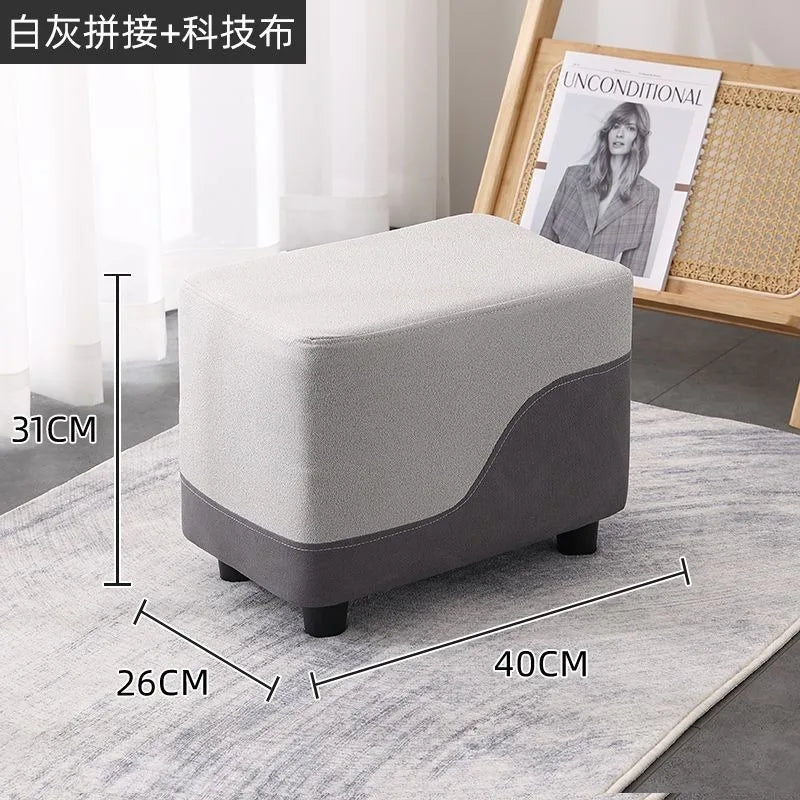 Nordic Sofa Stool Rectangular Tech Cloth Small Stool