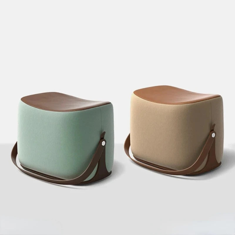 Ottoman Storage Light Luxury Saddle Stool Low Stool