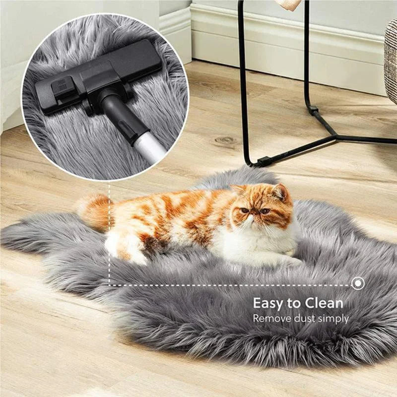 Fur Faux Artificial Sheepskin Soft Carpet Washable Seat Mat