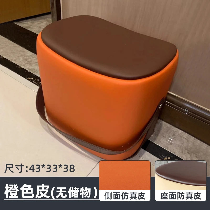 Ottoman Storage Light Luxury Saddle Stool Low Stool