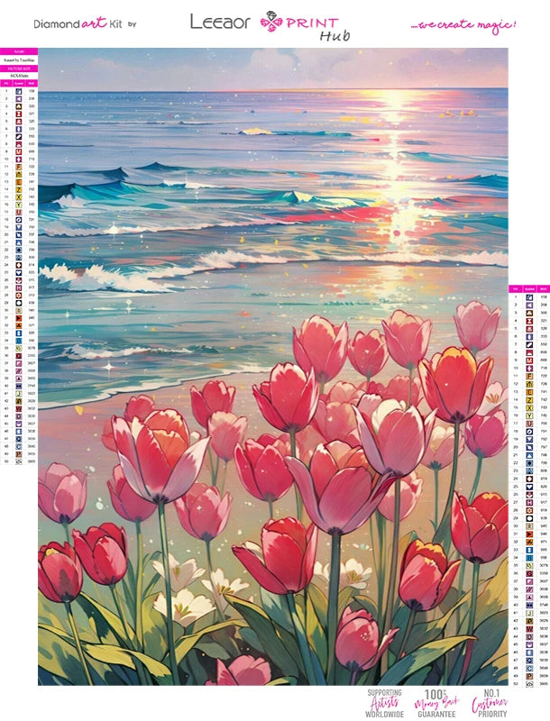 5D Landscape Cartoon Diamond Painting Beautiful Flowers And Moon Full Rhinestone Mosaic Embroidery Cross Stitch Kit Home Decor