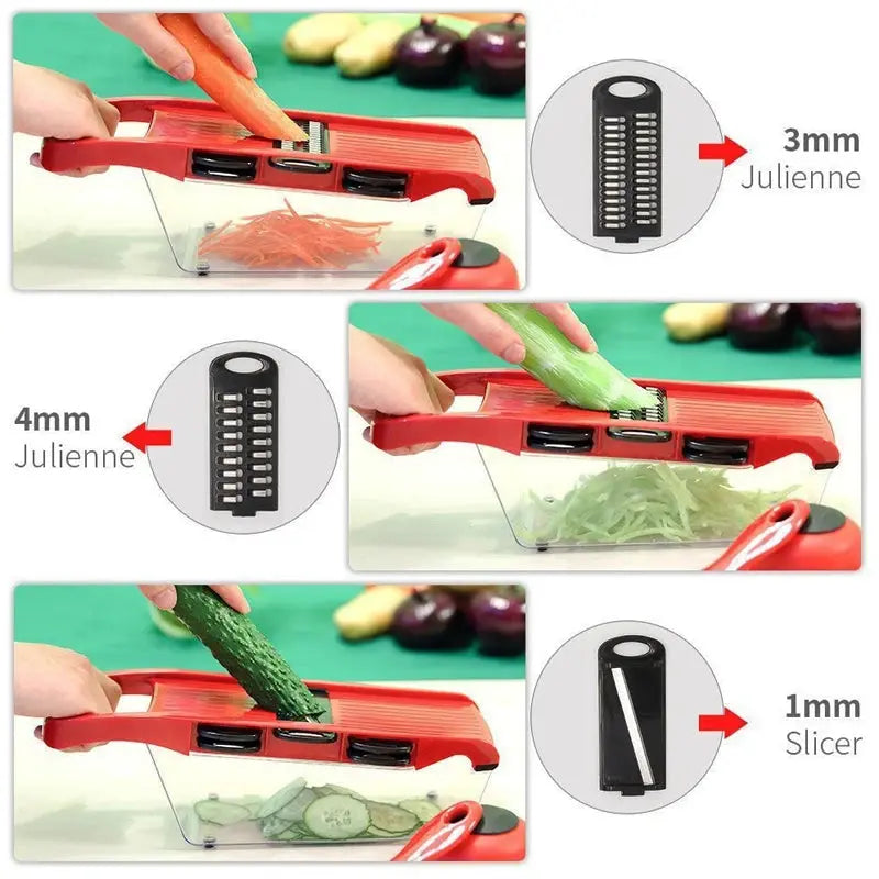Vegetable Chopper Multifunctional Grater Cutter Kitchen Accessories Manual Fruit Slicer Potatos Shredders Cheese Onions Slicers Our3Designs