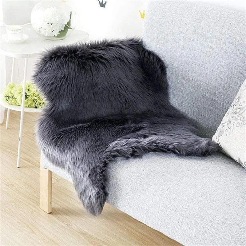 Fur Faux Artificial Sheepskin Soft Carpet Washable Seat Mat