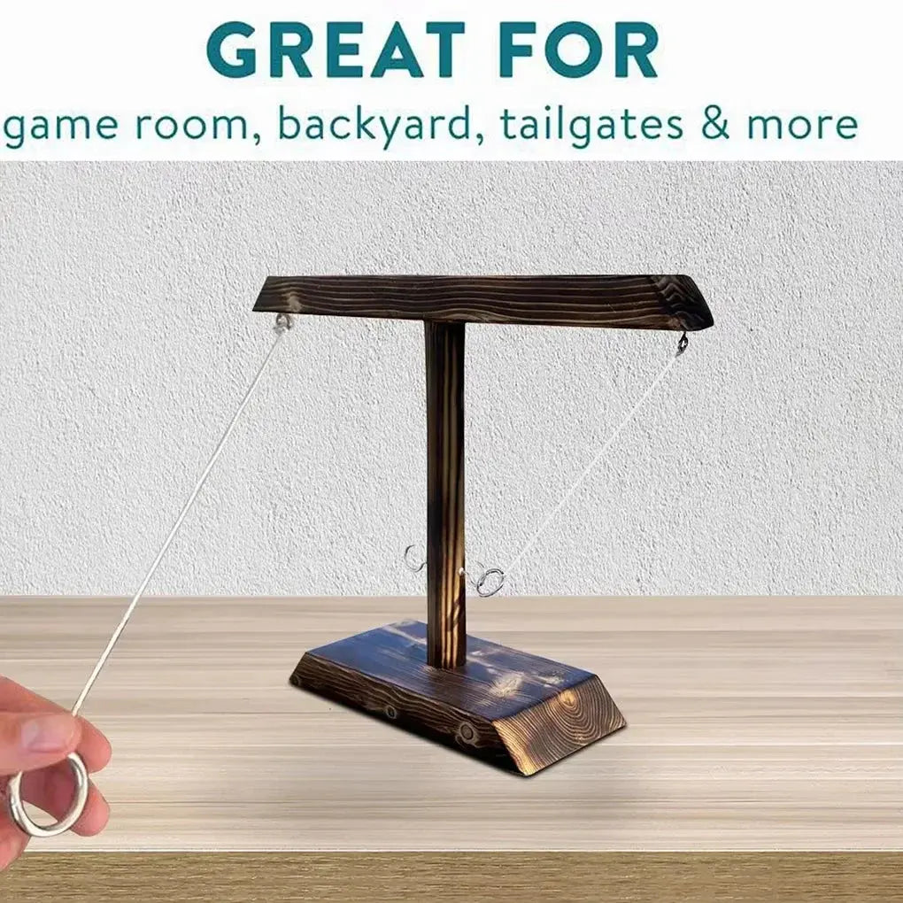 Ring Toss Games for Kids Adults Home Party Drinking Games Fast-paced Handheld Wooden Board Games Shot Ladder Bundle Outdoor Bars Our3Designs