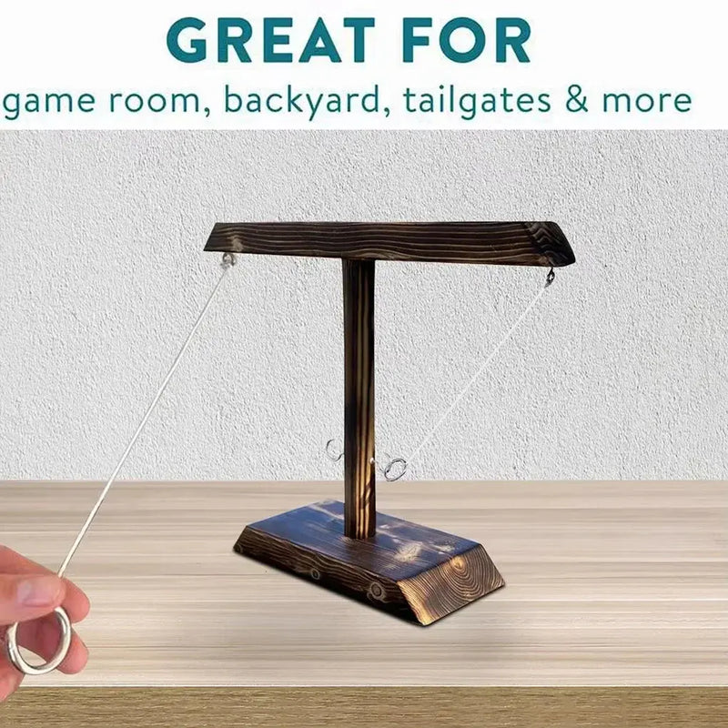 Ring Toss Games for Kids Adults Home Party Drinking Games Fast-paced Handheld Wooden Board Games Shot Ladder Bundle Outdoor Bars Our3Designs