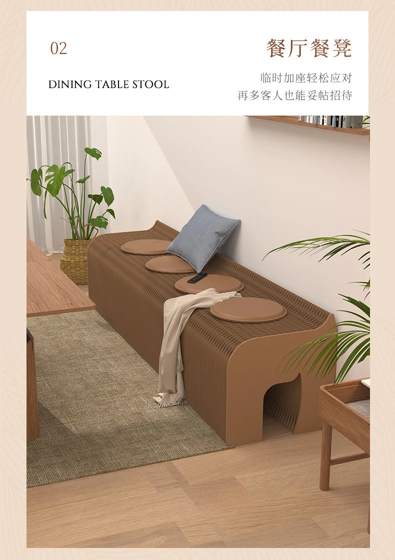 Foldable Screen partition living room folding bench bedroom bedside stool
