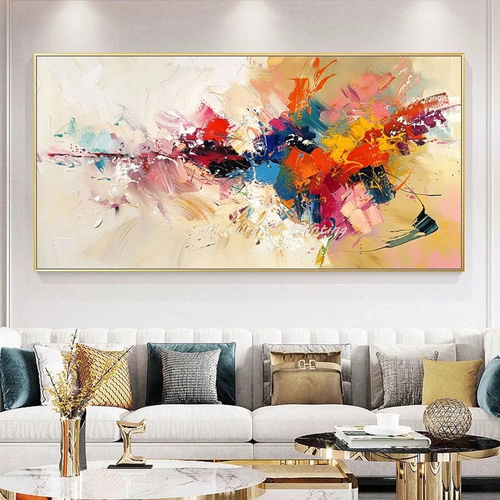 Mintura,100% Handpainted Color Abstract Oil Painting on Canvas