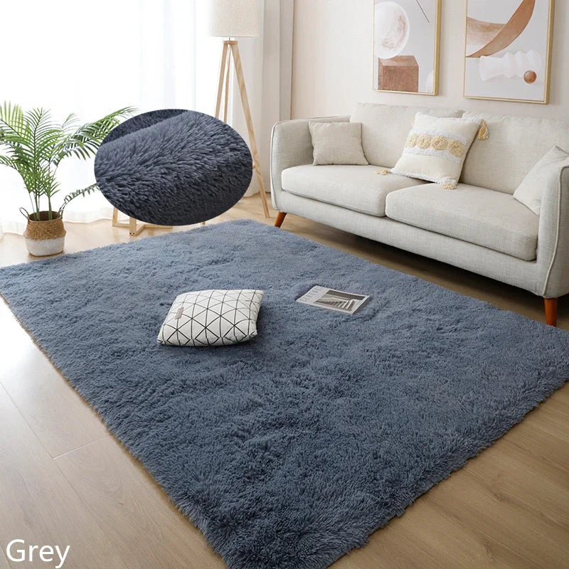 White Fluffy Hall Carpet Modern Living Room Bedroom Home Décor