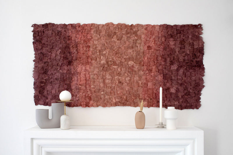 Wild Silk Color Field Wall Hanging - Burgundy tananasilk.com