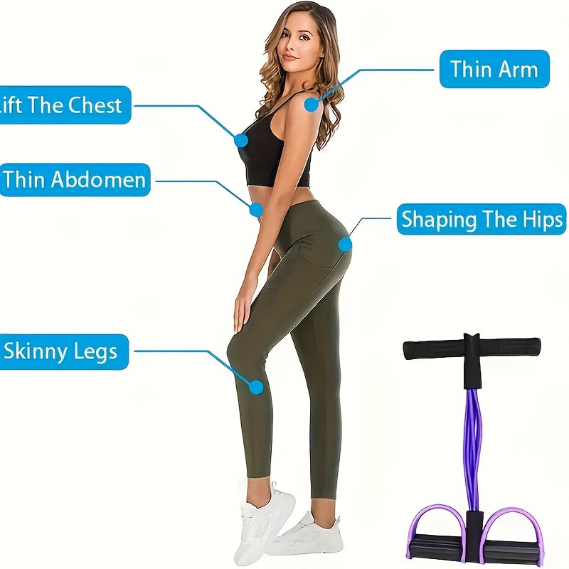 Multi-functional Tension Rope Gym, durable 6-strand thickened tubes O3D