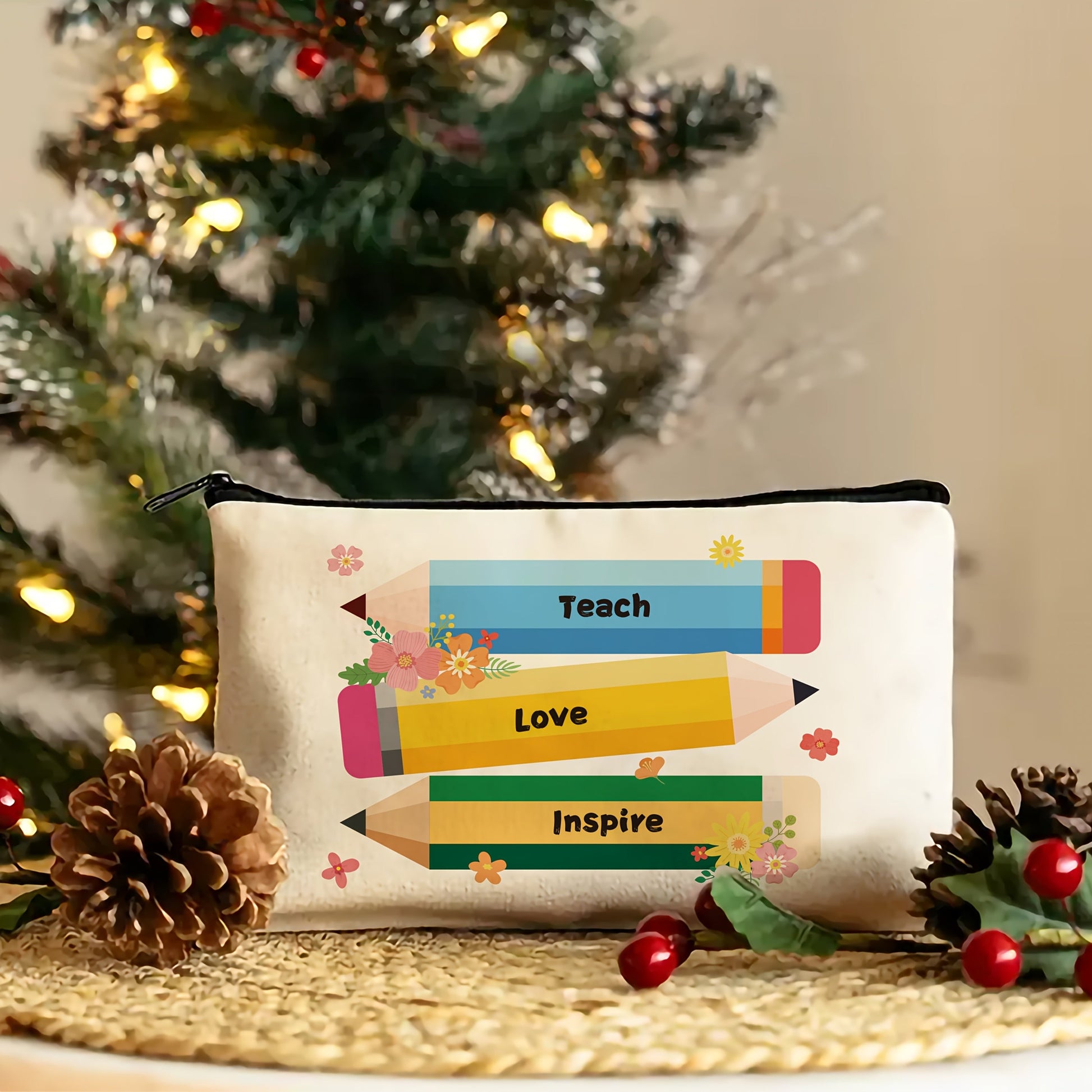 Teacher-Themed Travel Cosmetic Bag O3D