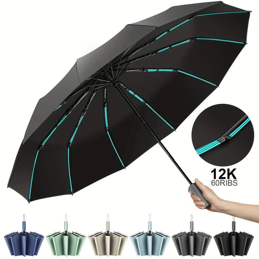 Super Strong Windproof Automatic Folding Men | Woman Umbrella Temu