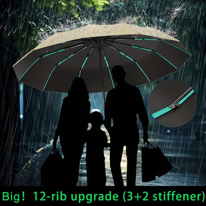 Super Strong Windproof Automatic Folding Men | Woman Umbrella Temu