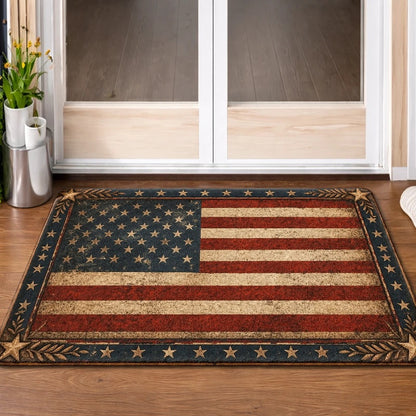 American Flag Mat for Front Door Decor