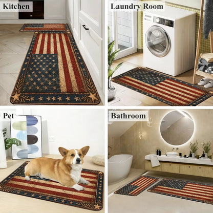 American Flag Mat for Front Door Decor