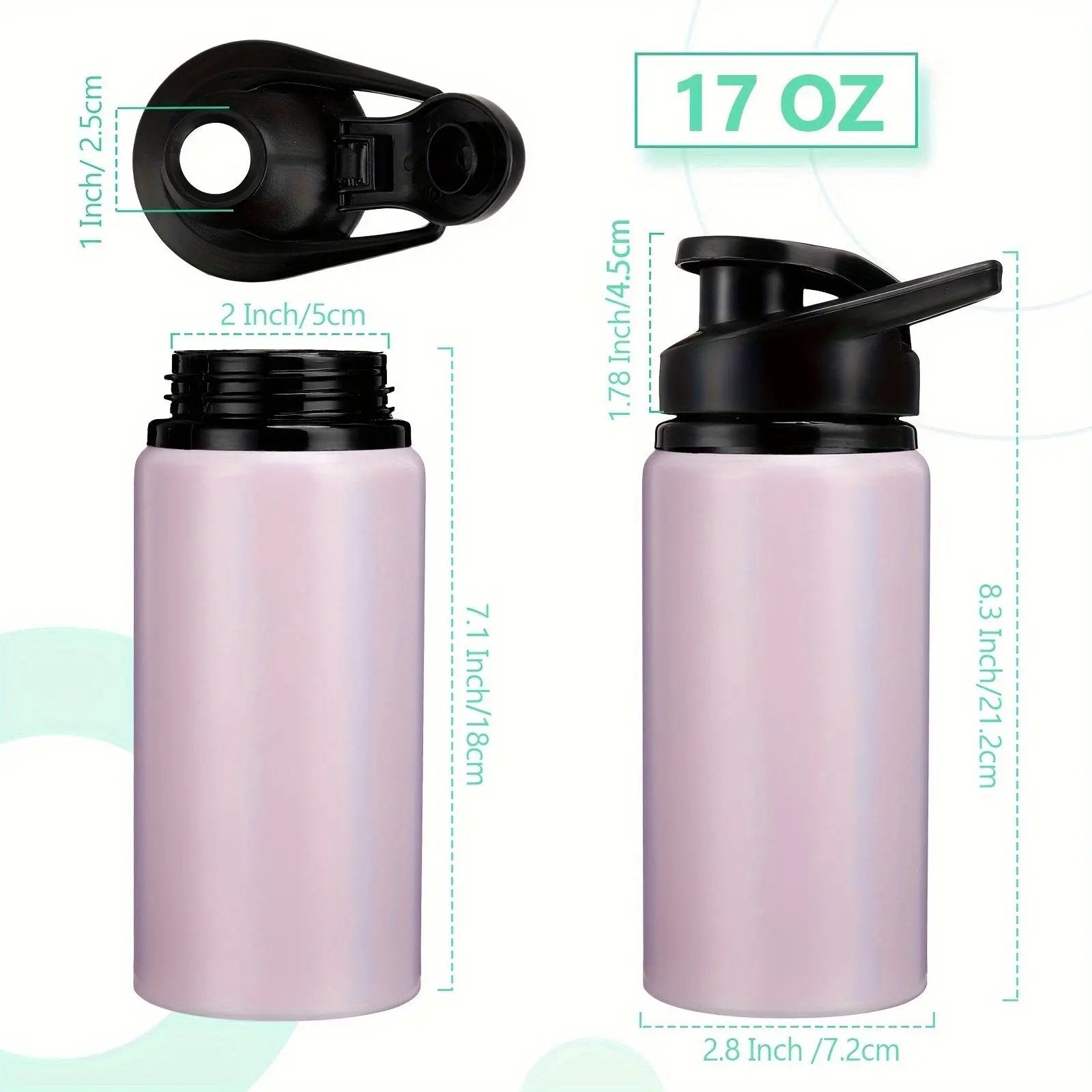 Aluminum Water Bottles - 17oz Our3Designs