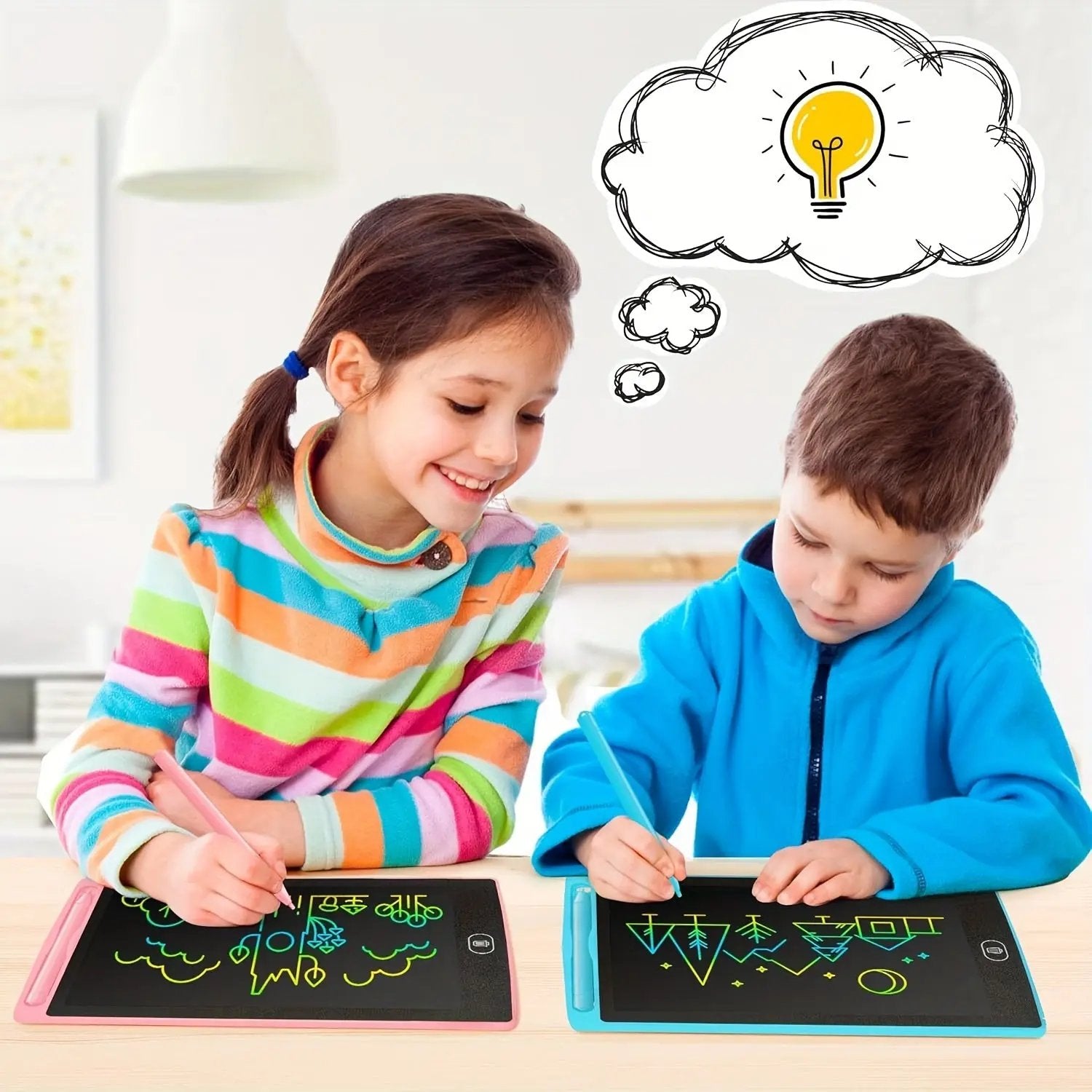LCD Writing Tablets for Kids, 8.5&quot; Reusable Erasable Doodle Boards, Educational Toy Our3Designs
