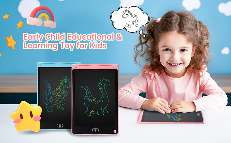 LCD Writing Tablets for Kids, 8.5" Reusable Erasable Doodle Boards, Educational Toy Our3Designs