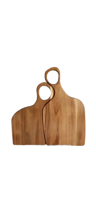 Romeo & Juliet Black Walnut Cutting Board Set - Perfect for Weddings, Anniversaries and Gifts - Our3Designs