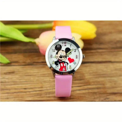 Mickey Love Belt Quartz Watch Temu