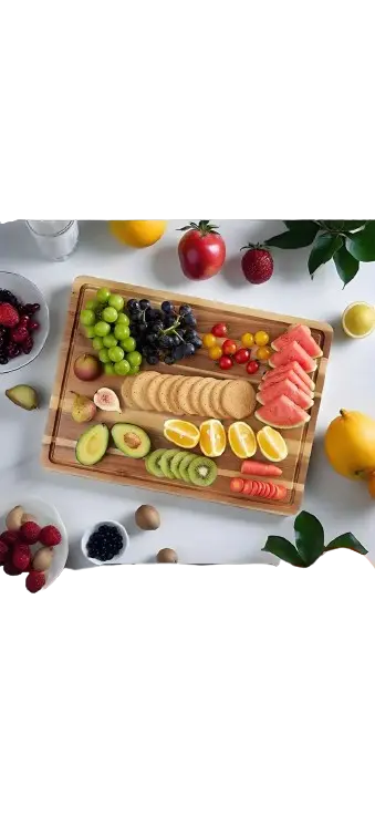 Premium Extra Large Walnut Cutting Board with Juice Groove - Our3Designs