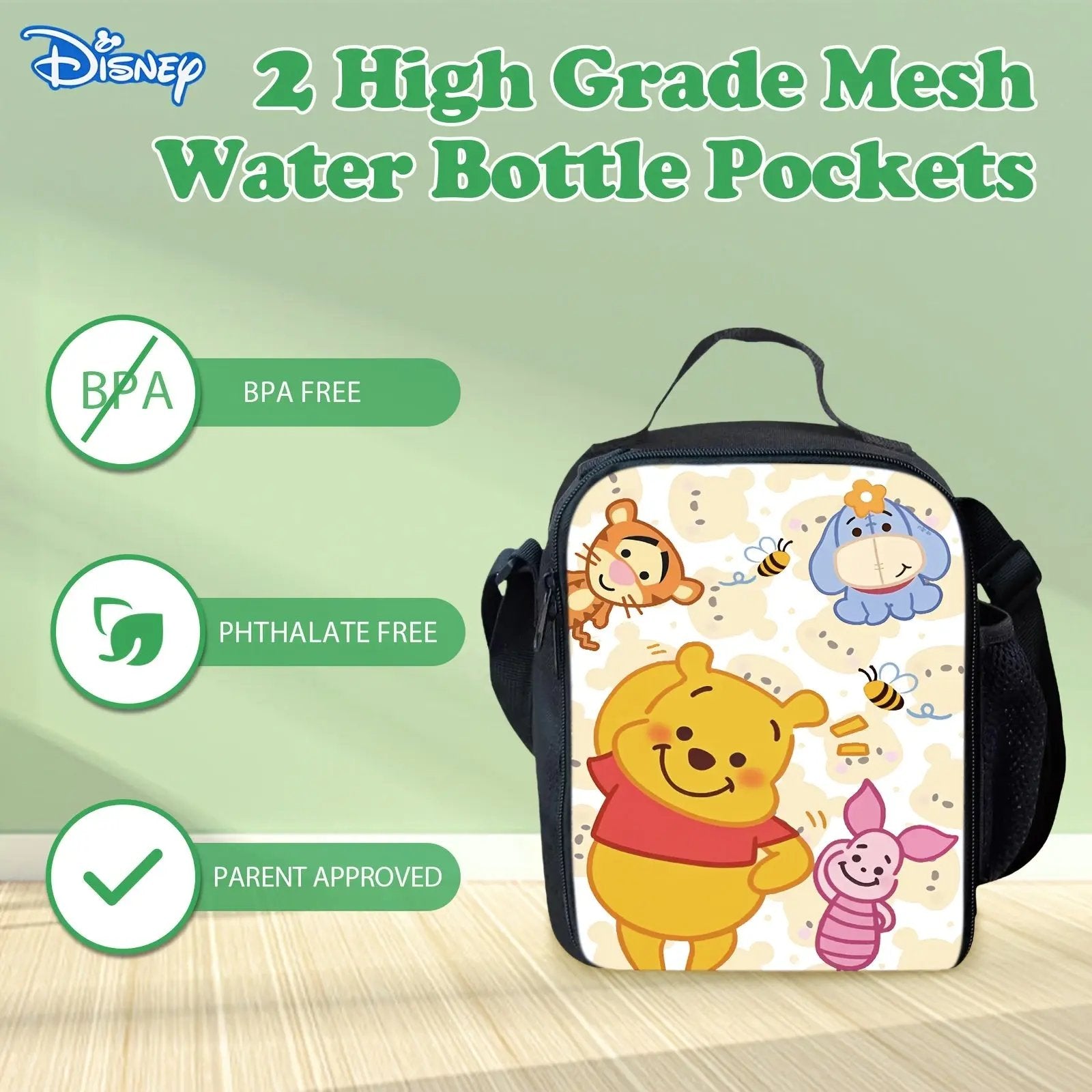 Winnie The Pooh Printed Lunch Bag Our3Designs