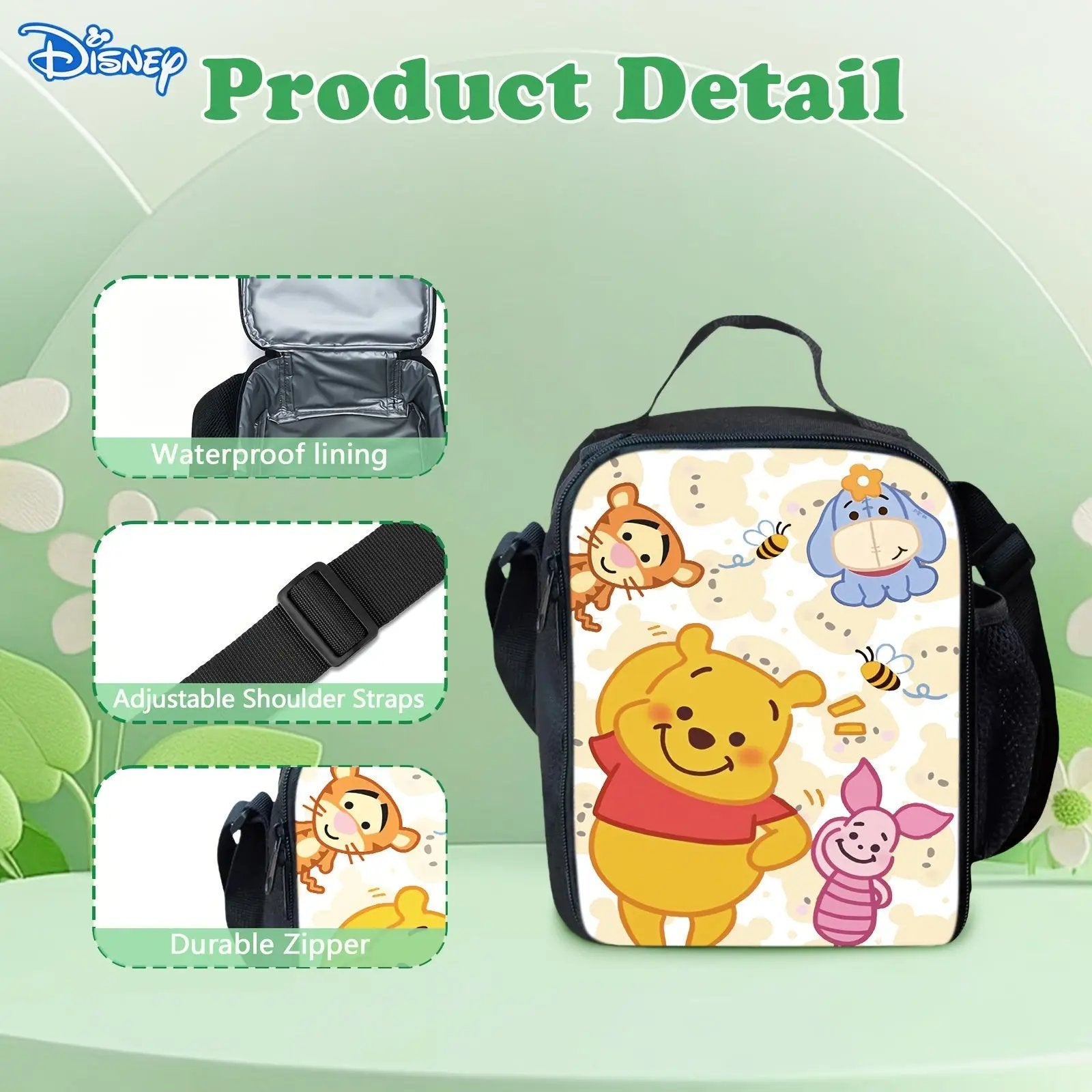 Winnie The Pooh Printed Lunch Bag Our3Designs