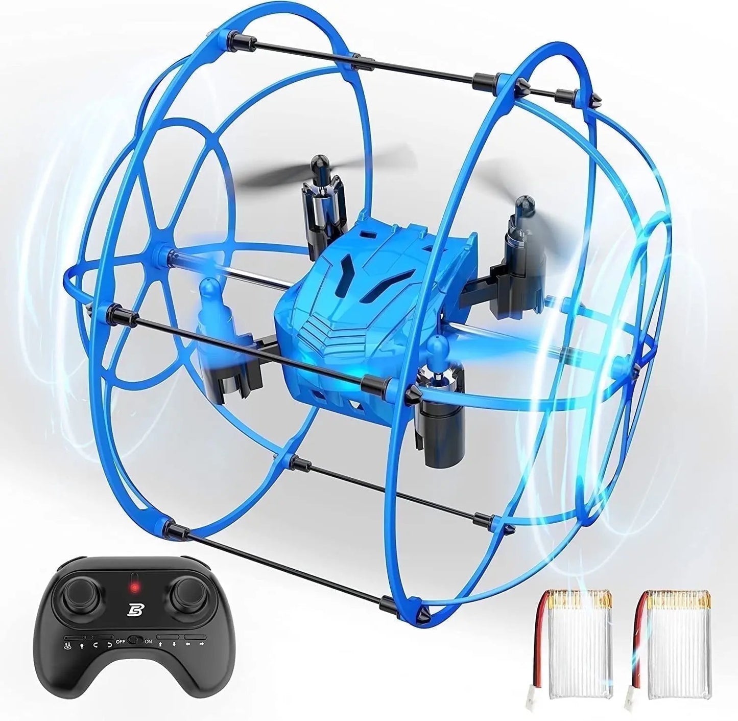 Mini Drone for Beginners with 360° Flips, LED Lights &amp; 2 Batteries, Indoor &amp; Outdoor Flying Toy for Boys and Girls