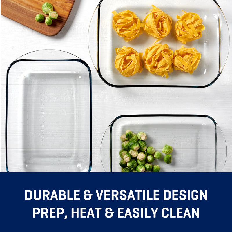 Upgrade Your Kitchen with This 3-Piece Glass Baking Dish Set! 🍰✨