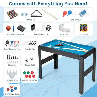 14-In-1 Combo Game Table Set Multi Game Table with Foosball