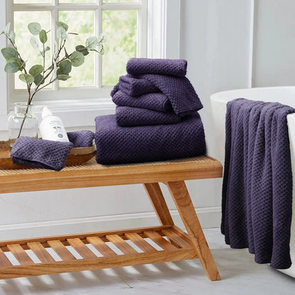 4 Pack Towel Set Oversized Bath Sheet Towels 600 GSM Ultra Soft Dark Purple Bath Towels