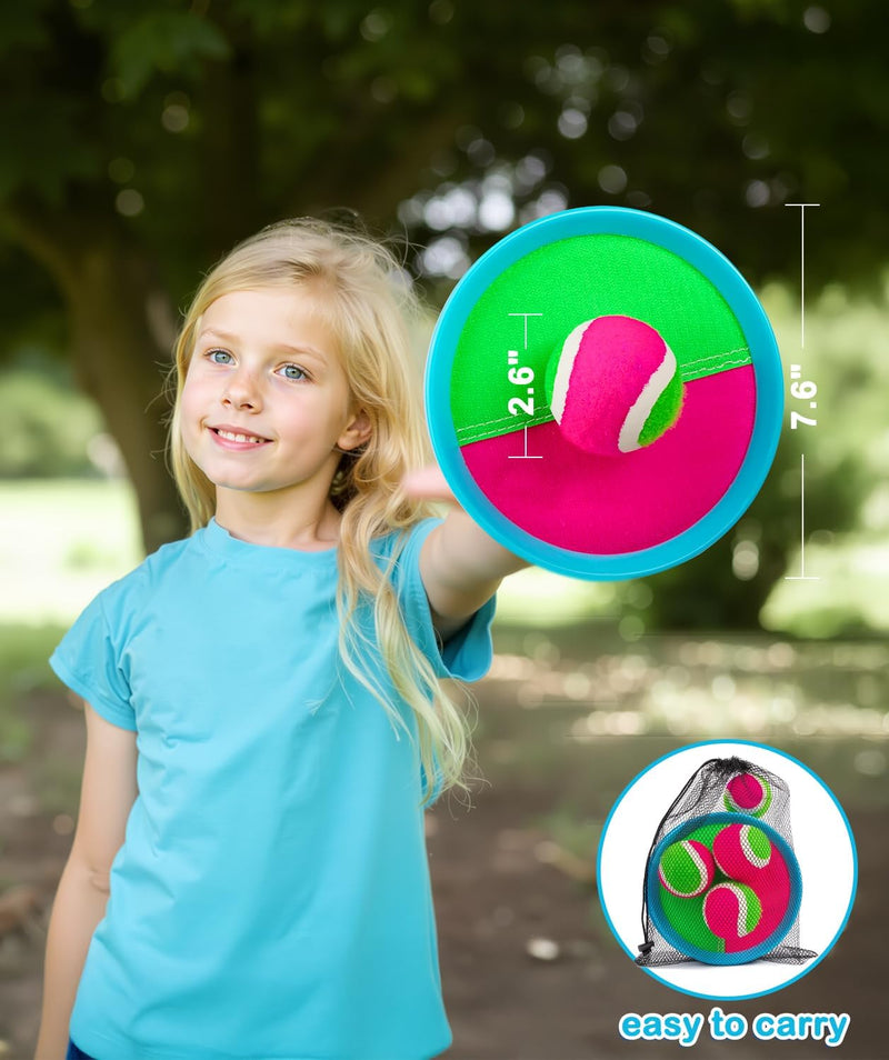 Toss and Catch Ball Set Beach Pool Toys for Kids Toddler Classic Outdoor Yard Camping Games Toys for 3 4 5 6 7 8 Year Old Boys Girls Birthday Gift