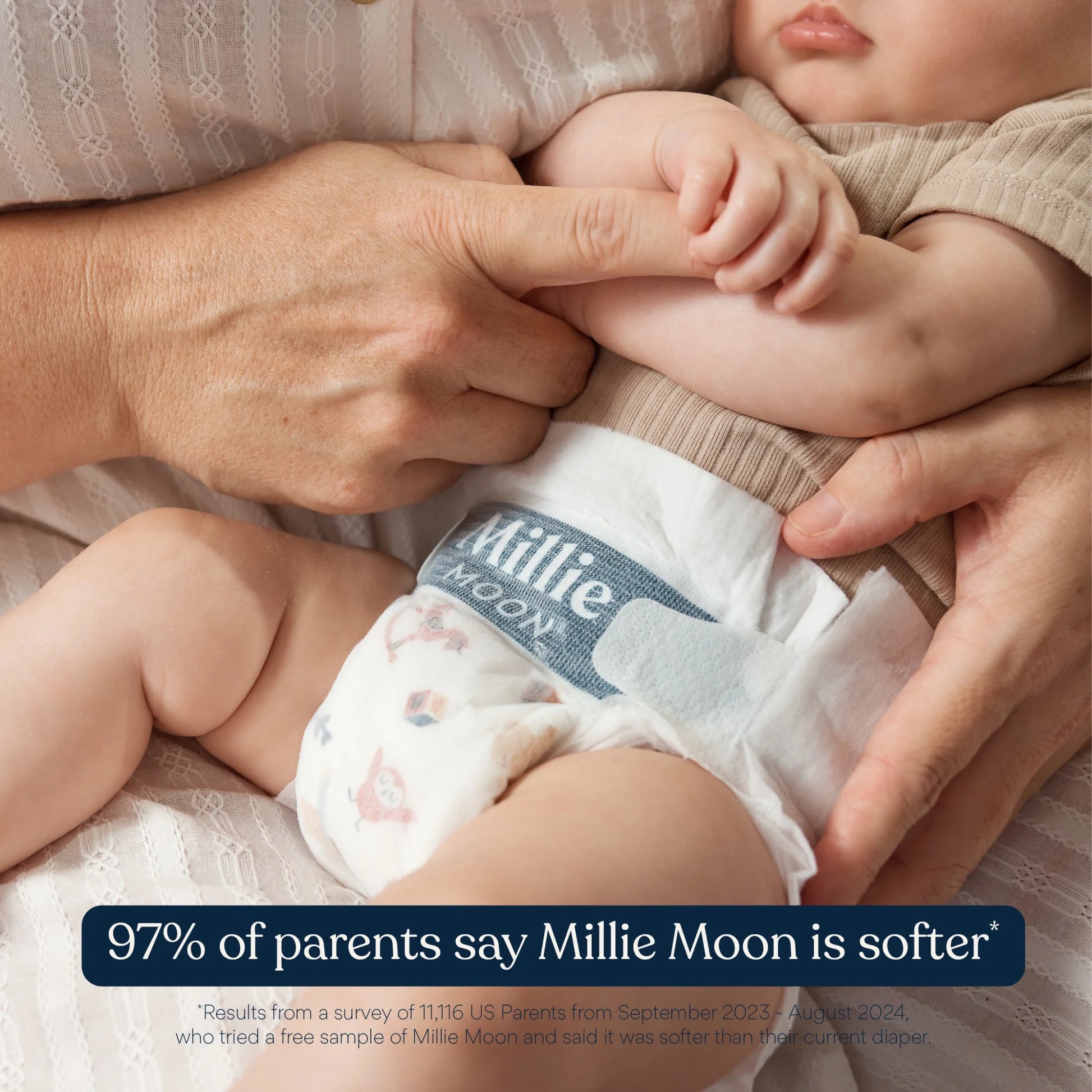 Experience Unmatched Softness and Leak Protection with Millie Moon Luxury Size 1 Diapers - 100 Count for Ultimate Baby Comfort!
