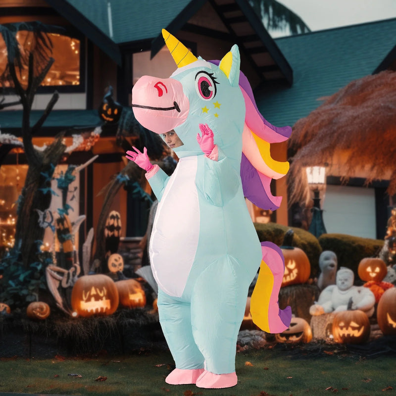 Get Ready to Stand Out in This Inflatable Unicorn Costume! Perfect for Halloween Fun! 🦄🎉