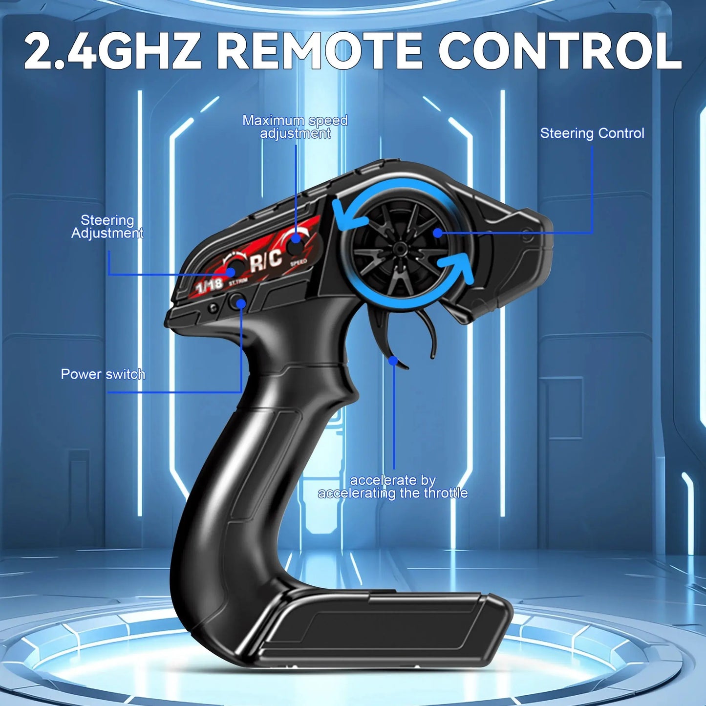 RC Cars for Adults Fast 40+MPH 1:14 Waterproof Off-Road RC Truck 4WD All Terrain High-Speed Remote Control Car Toy Gifts for Kids Boys, 2 Batteries