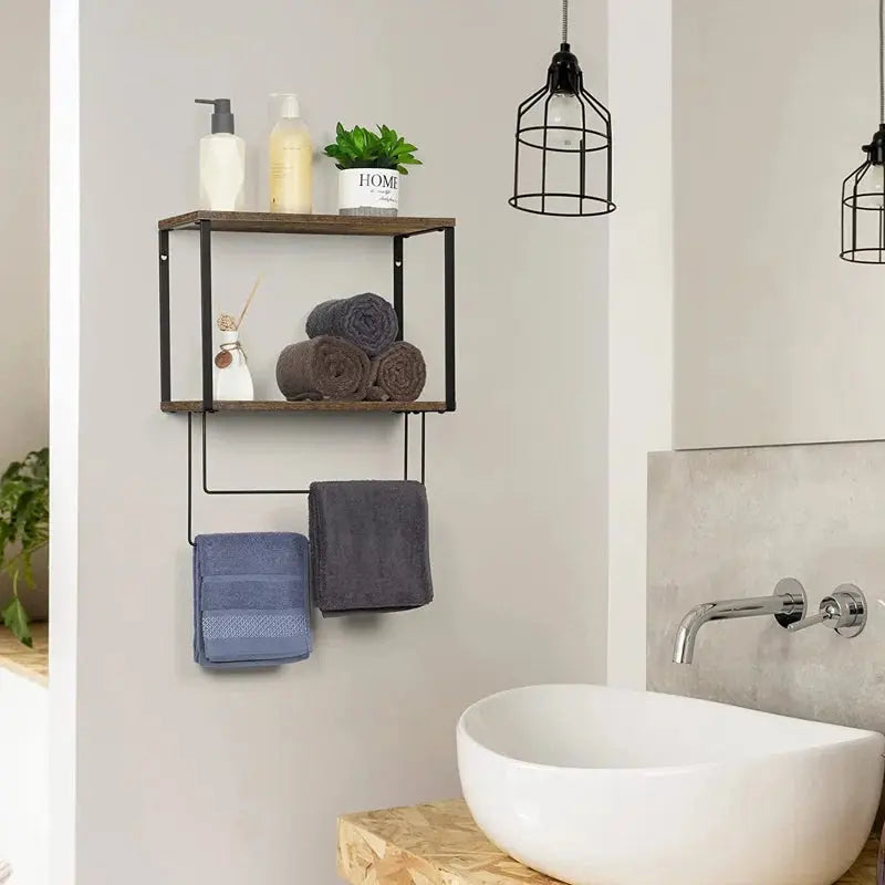 2 Wall Towel Rack