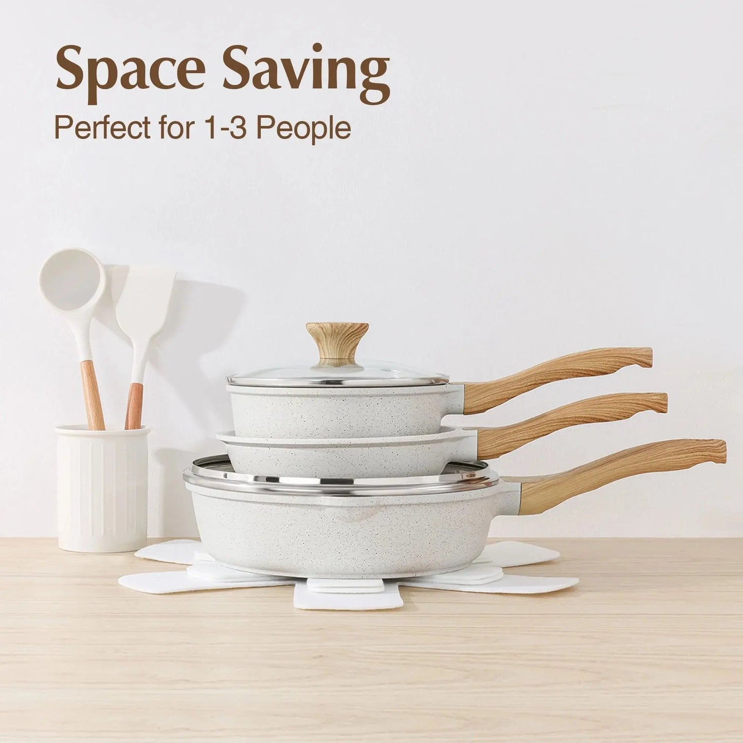 Upgrade Your Kitchen Game with Our 17-Piece Ceramic Nonstick Cookware Set! 🍳✨ Perfect for Healthier Cooking! #KitchenEssentials #HealthyCooking