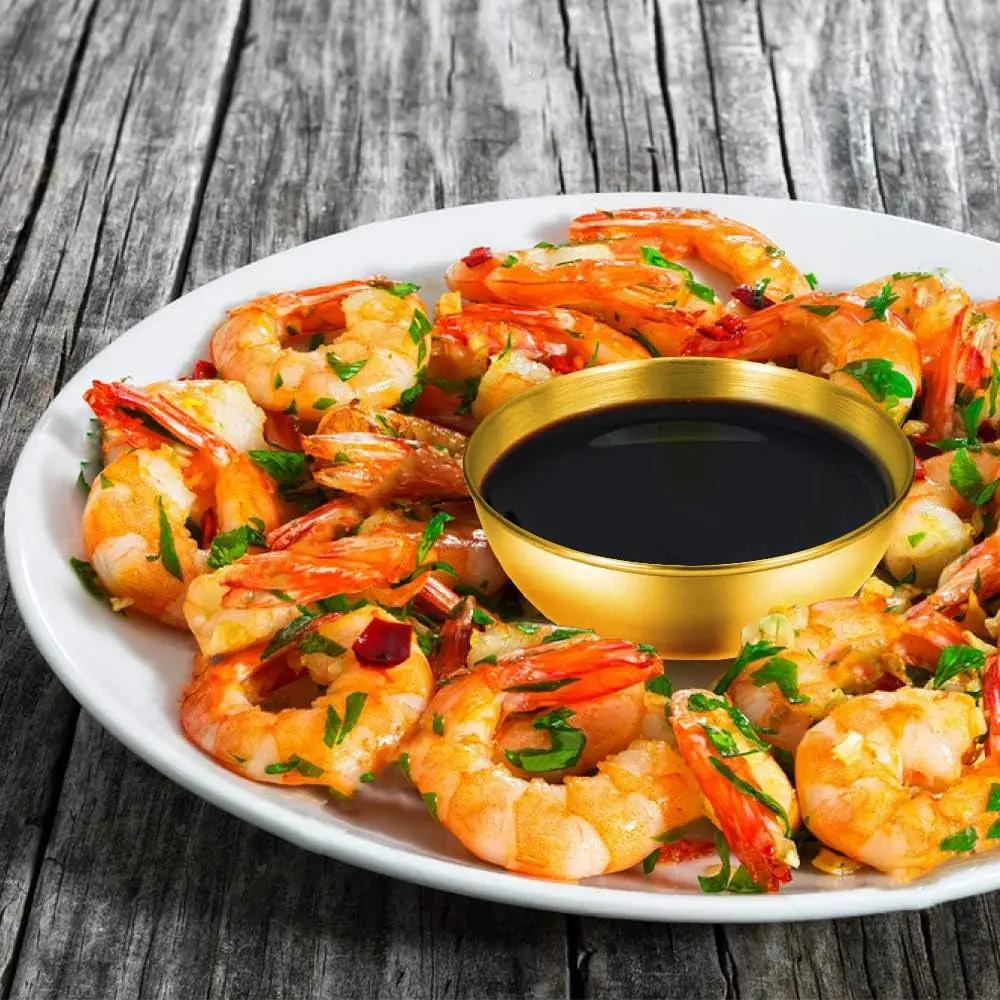 Elevate Your Dining Experience with These 8 Golden Mini Stainless Steel Sauce Dishes! Perfect for Sushi, Dips, and Appetizers! 🍣✨