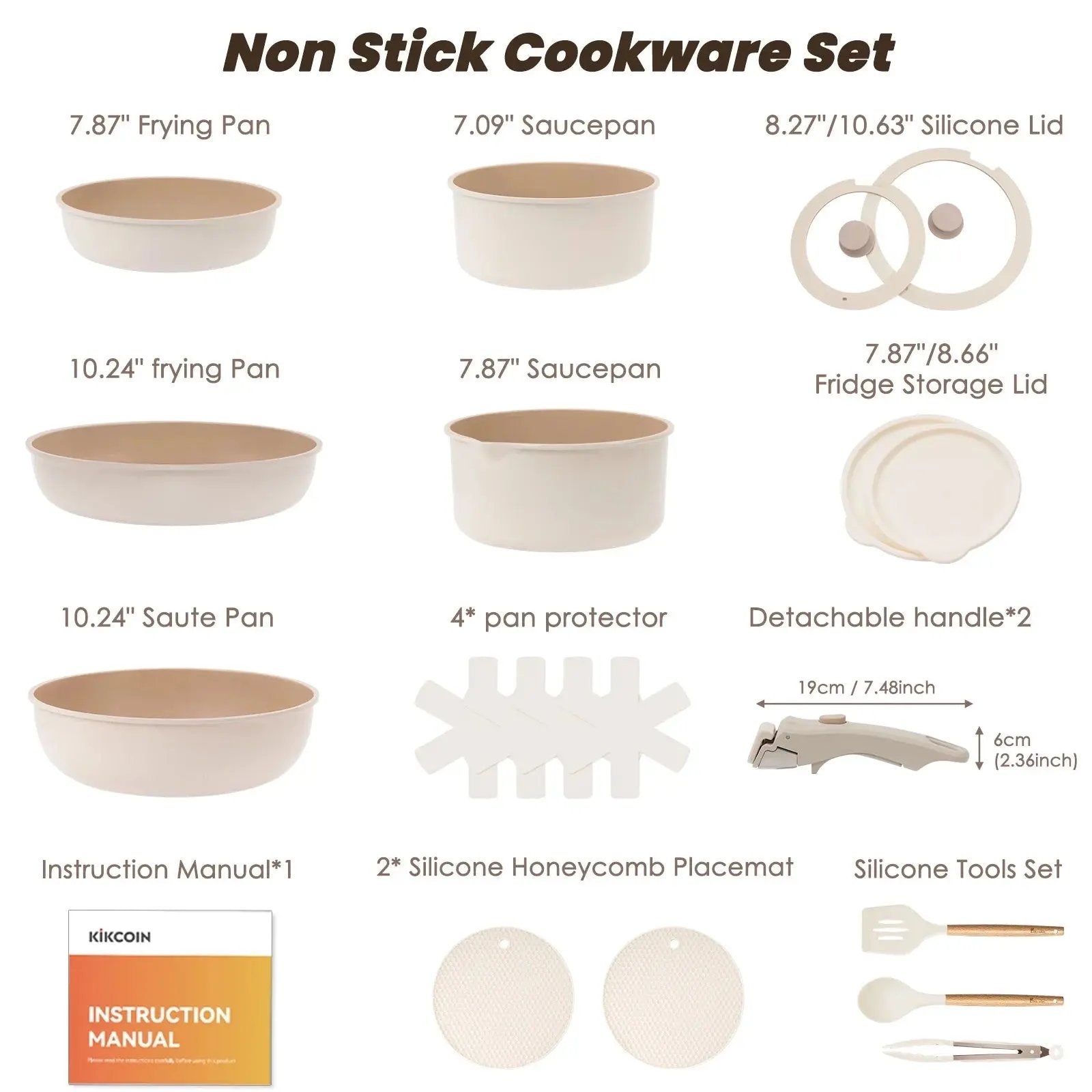 Upgrade Your Kitchen Game with This 19-Piece Non-Stick Pots & Pans Set! Safe, Stylish, and Super Versatile! 🍳✨