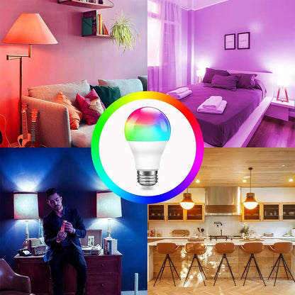 Smart RGBCW WiFi LED Light Bulbs, Compatible with Alexa & Google Home, A19 E26 9W (60W Equivalent) 800 Lumen, App-Controlled, No Hub Required, Pack of 6